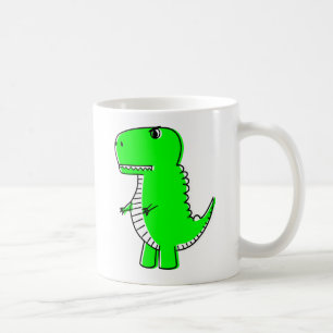 Grönt Dinosaur Teckning Tote Bag Kaffemugg