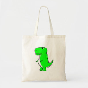 Grönt Dinosaur Teckning Tygkasse
