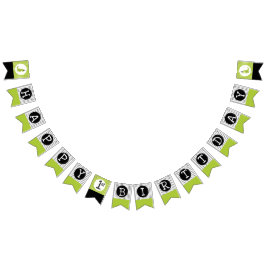 Grönt Dinosaur Theme stomp och chomp grönt svart Vimplar