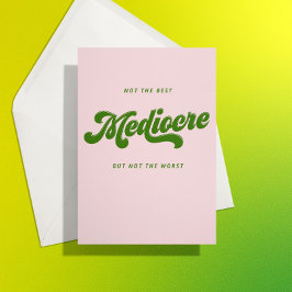 Grönt Disco Lettering Mediocre-Grattisar Kort