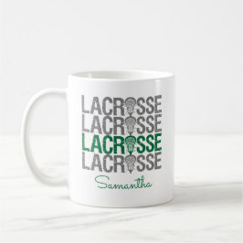 Grönt Distress Lacrosse Ord Kaffemugg