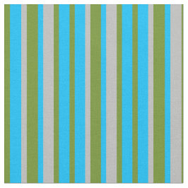 Grönt, djup Himlar Blue & Grått Stripe/Linjerad Mö Tyg