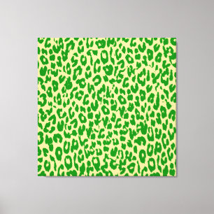 Grönt Djurens utskrift Skin av leopard - konst Canvastryck