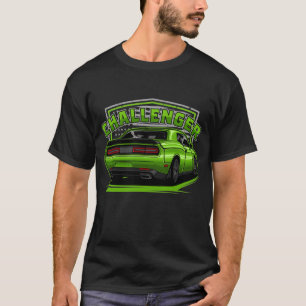 Grönt Dodge Challenger T Shirt
