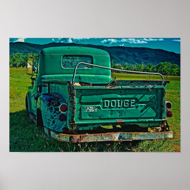 Grönt Dodge Poster (Framsidan)
