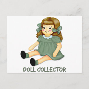 Grönt Doll Vykort