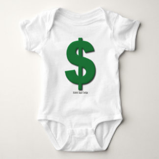 Grönt dollartecken med avfasad Stil T Shirt
