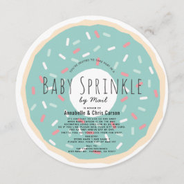 Grönt Donut Baby Sprinkle Shower by Mail Circle Inbjudningar