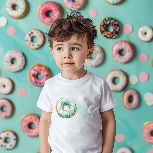 Grönt Donut Birthday T Shirt
