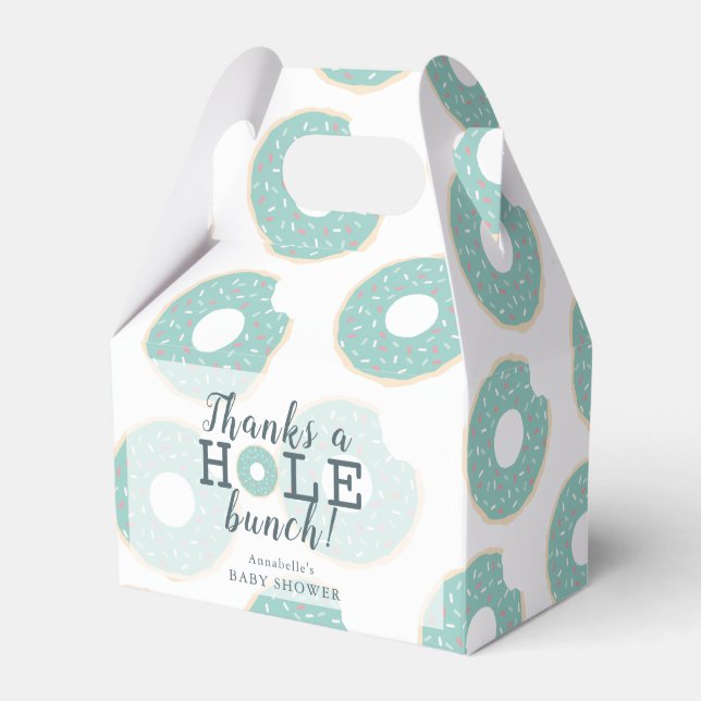 Grönt Donut Tack Baby Shower Favoritbox Presentaskar (Framsidan Sidan)