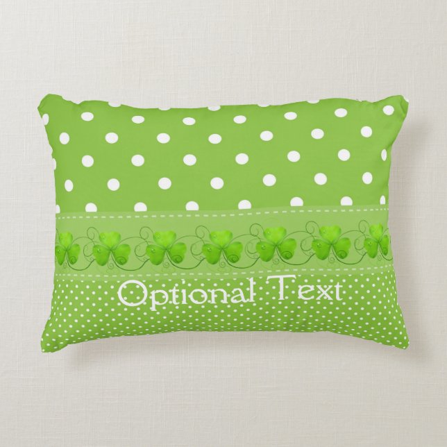 Grönt, dörrar och schampor prydnadskudde (Framsidan)