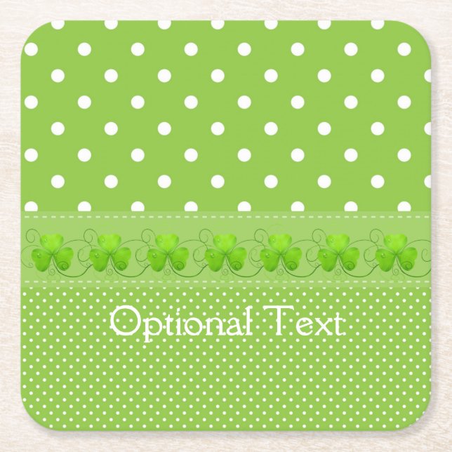 Grönt, dörrar och schampor underlägg papper kvadrat (Framsidan)