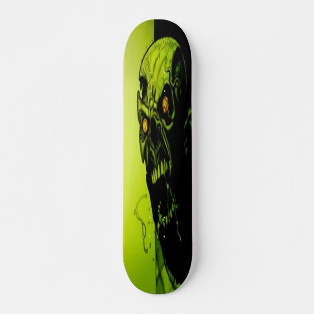 Grönt Döskalle skateboard (Framsida)