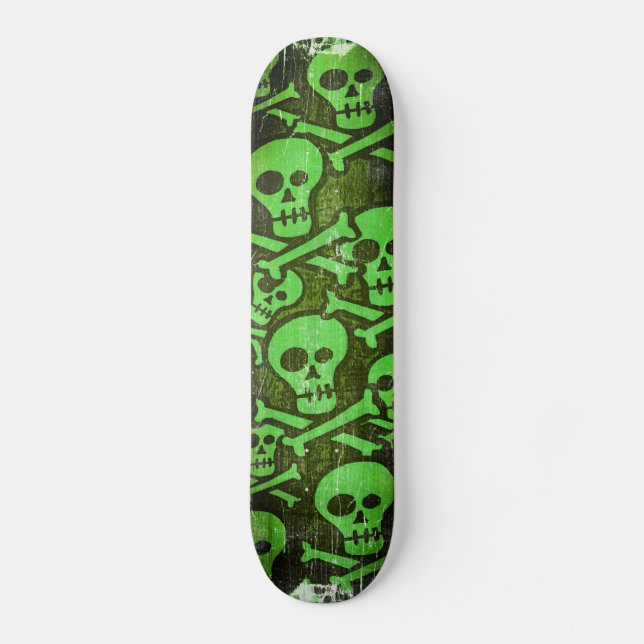 Grönt Döskalle skateboard (Framsida)