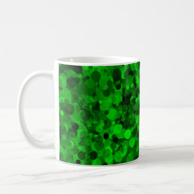 Grönt Dot 11oz Mugg (Vänster)
