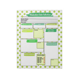 Grönt Dot Healthcare Student Medicine Template Anteckningsblock