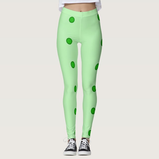 Grönt Dot Leggings (Framsida)