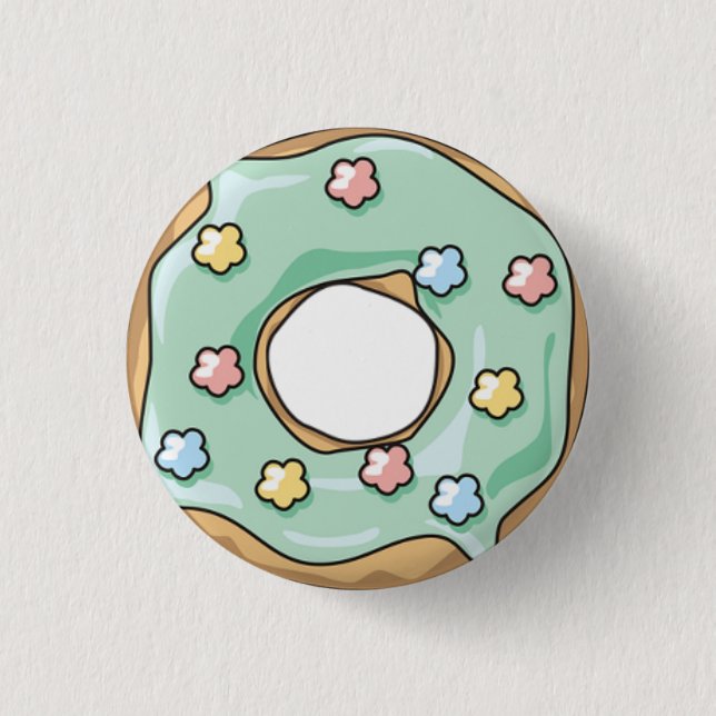 Grönt Doughnut Knapp (Framsida)