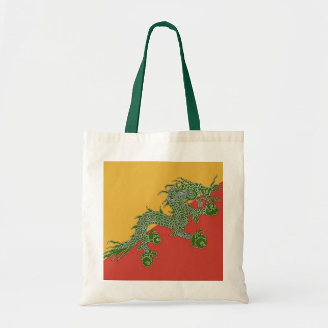 Grönt Dragon Bag Tygkasse (Framsidan)