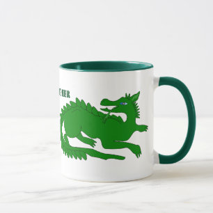 Grönt Dragon Design Mugg