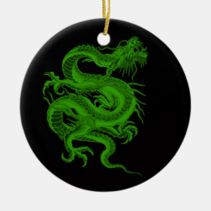 Grönt Dragon Draco Ornament