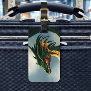 Grönt Dragon Fantasy Bagagebricka