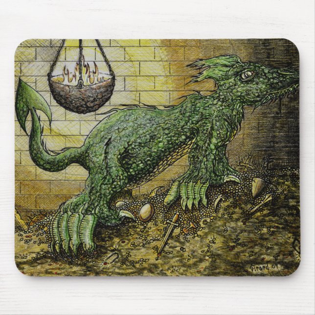 Grönt Dragon Guardian Musmatta (Framsidan)