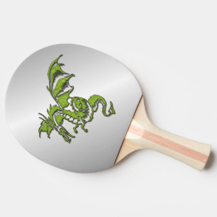 Grönt Dragon i Silver Pingisracket