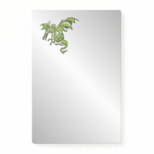 Grönt Dragon i Silver