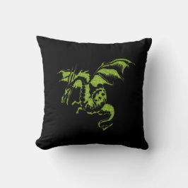 Grönt Dragon Kudde