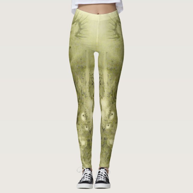 Grönt Dragon Leggings (Framsida)