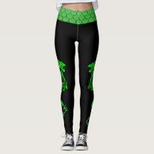 Grönt Dragon Leggings