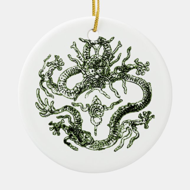 Grönt Dragon Ornament (Framsidan)