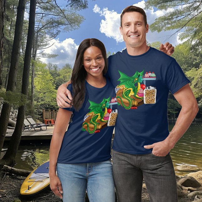 Grönt Dragon Pastry Chef T Shirt (Skapare uppladdad)