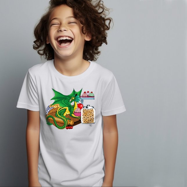 Grönt Dragon Pastry Chef T Shirt (Skapare uppladdad)