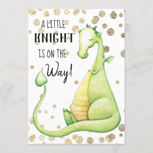 ~ Grönt Dragon Pojke Baby Shower-inbjudan Inbjudningar
