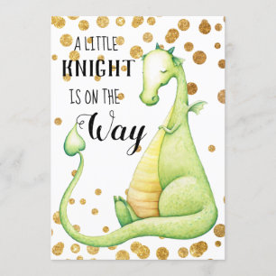 *~* Grönt Dragon Pojke Baby Shower-inbjudan Inbjudningar