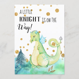 *~* Grönt Dragon - Pojke Baby Shower-inbjudan Inbjudningar
