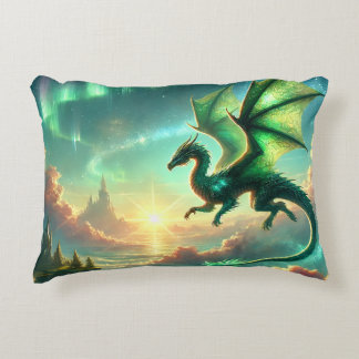 Grönt Dragon Prydnadskudde