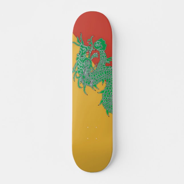 Grönt Dragon Skateboard (Framsida)