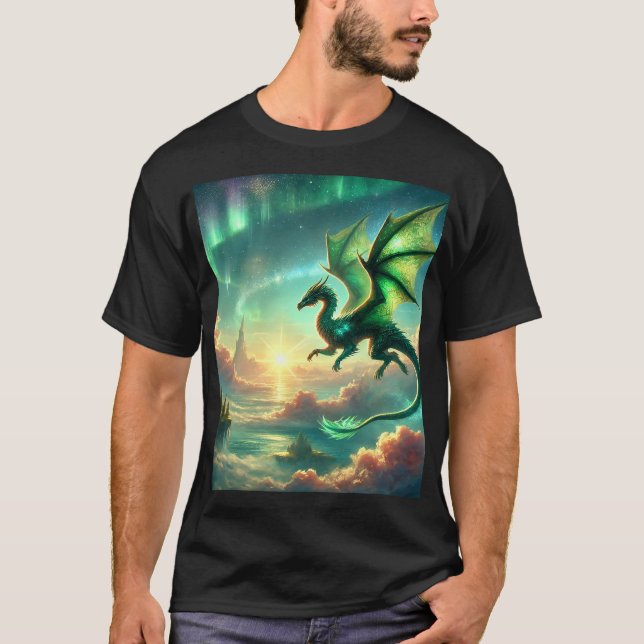 Grönt Dragon T Shirt (Framsida)