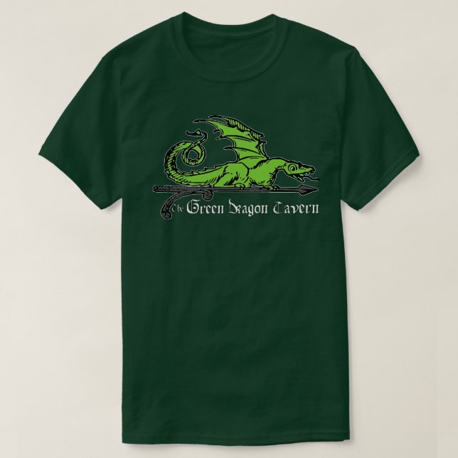Grönt Dragon Tavern TShirt 2 T Shirt (Design framsida)