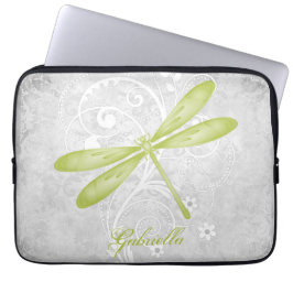 Grönt Dragonfly Personlig Laptop Fodral