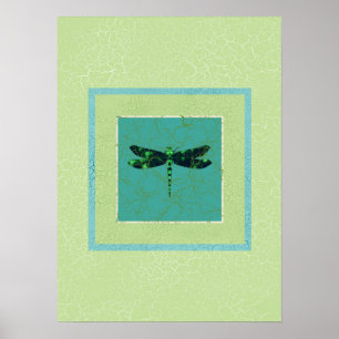 Grönt Dragonfly Poster