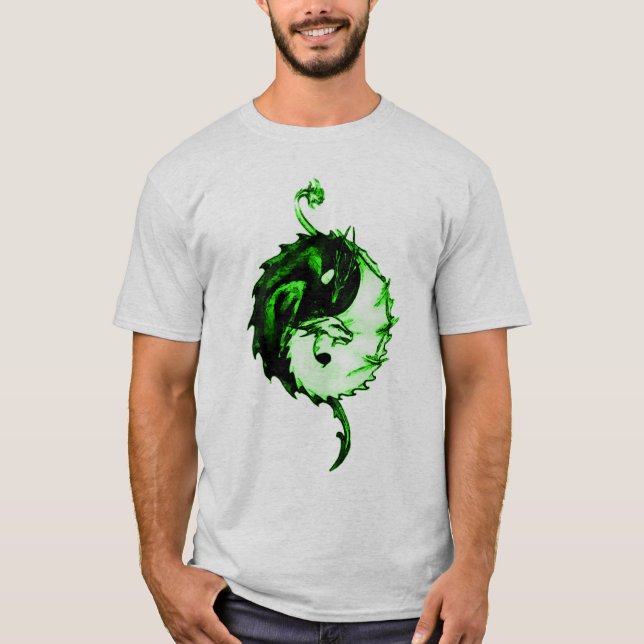 Grönt drakeenhetsymbol t shirt (Framsida)