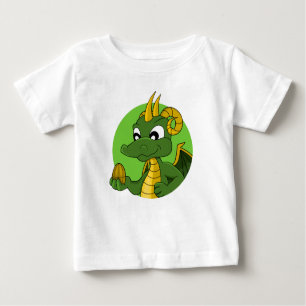 Grönt draon tecknad baby T-Shirt