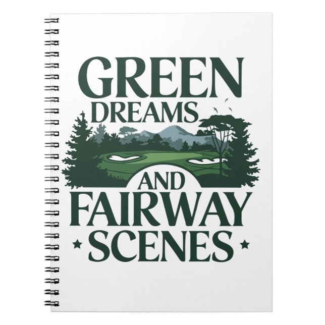 Grönt Dreams, Golf-Trendiget Anteckningsbok (Framsidan)