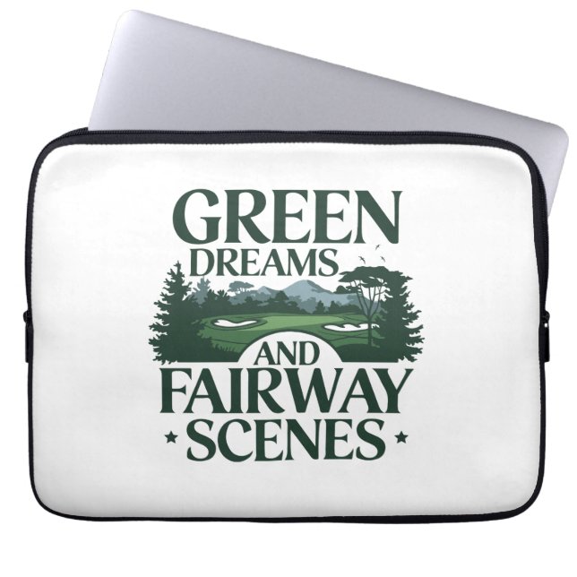 Grönt Dreams, Golf-Trendiget Laptop Fodral (Framsidan)