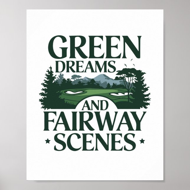 Grönt Dreams, Golf-Trendiget Poster (Framsidan)