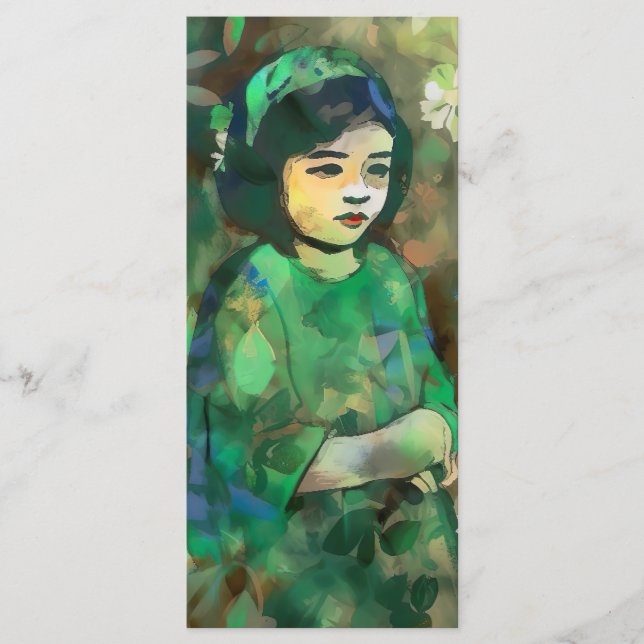 Grönt Dress för flicka Meny (Framsida)